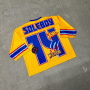 Casual Street Anime Mesh Splicing Jersey