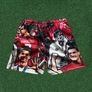 Football No.7 Print Mesh Shorts