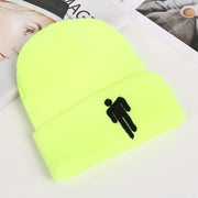 Fashion billie embroidery villain knit hat for men and women