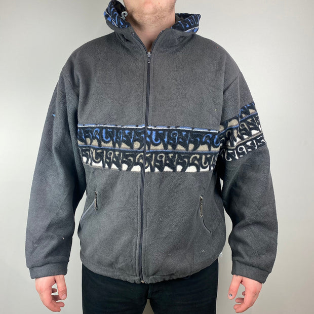 Casual vintage lamb wool hooded jacket