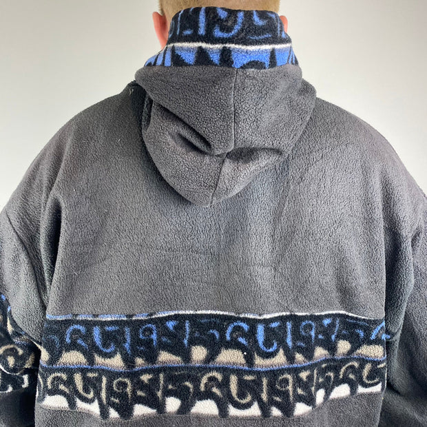 Casual vintage lamb wool hooded jacket
