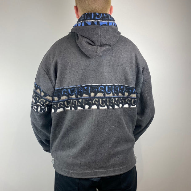 Casual vintage lamb wool hooded jacket