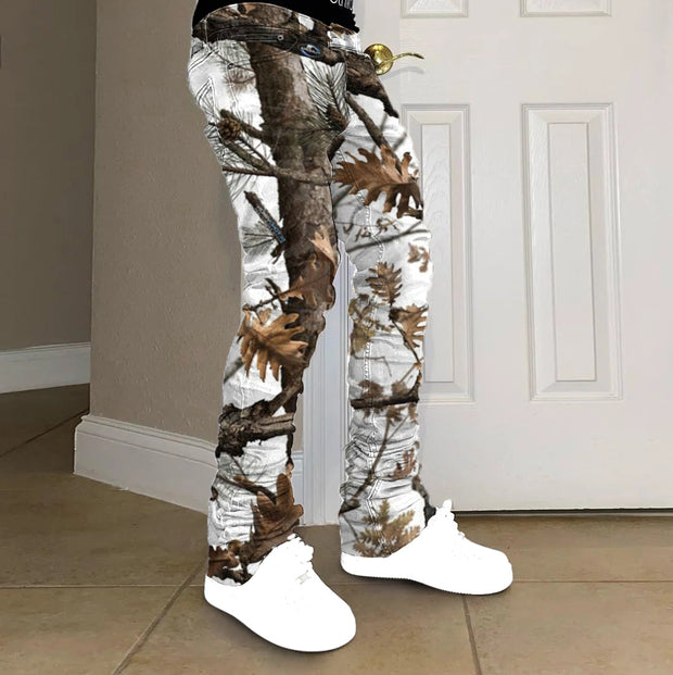 Retro hip-hop trendy brand pile pants jeans