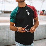 Men's casual round neck short sleeve printed T-shirt