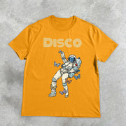 astronaut disco vintage print short sleeve T-shirt