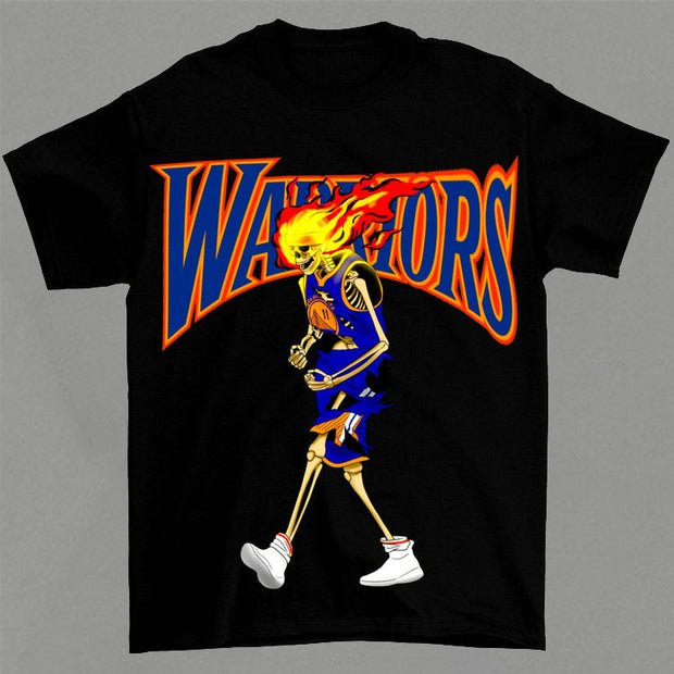 Retro Tide Brand Fashion Print Short Sleeve T-Shirt