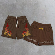 Casual street sports mesh two-piece suit
