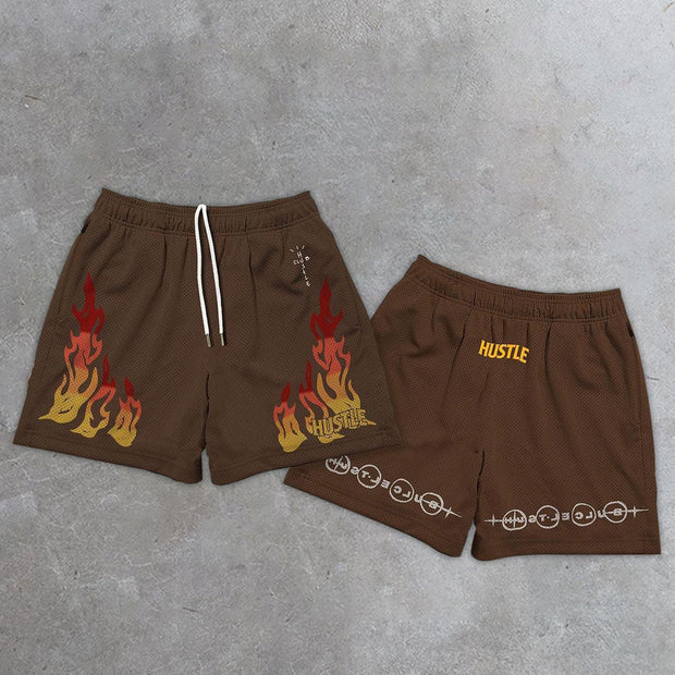 Casual street sports mesh two-piece suit