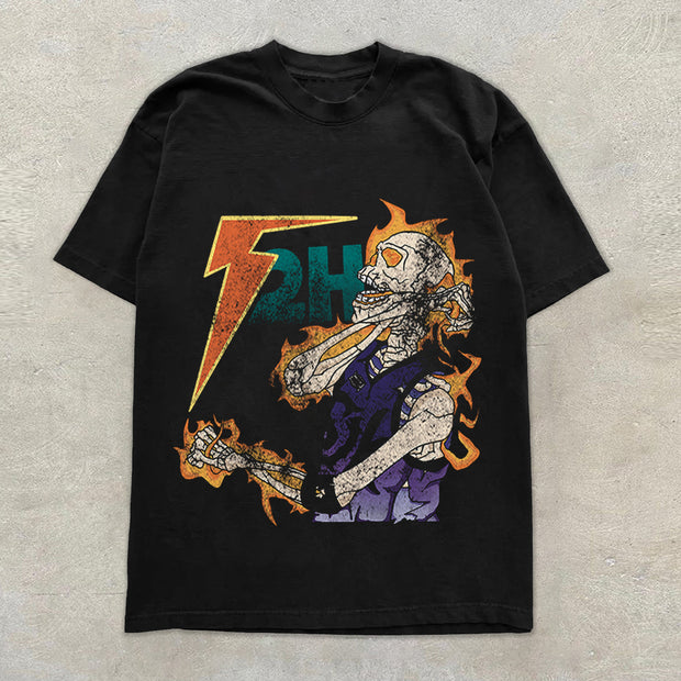 Statement Crew Neck Skull T-Shirt