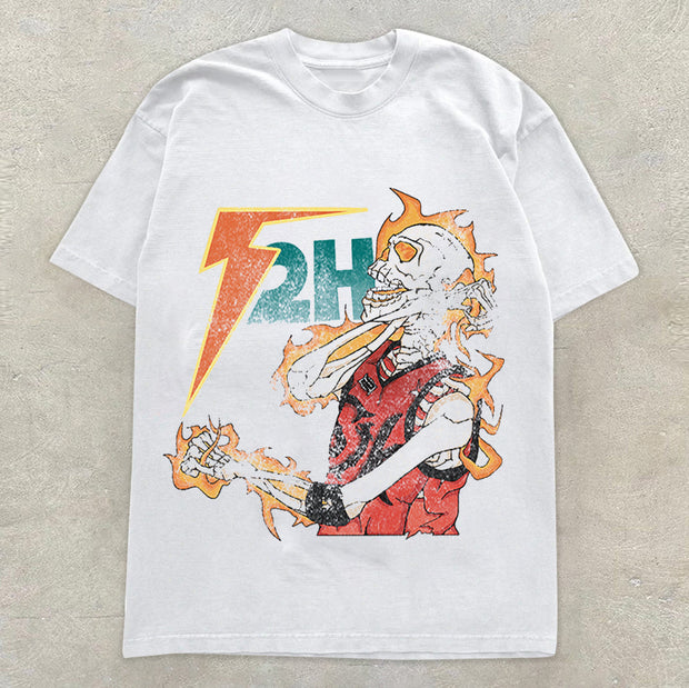 Statement Crew Neck Skull T-Shirt