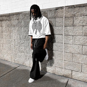 Angel patchwork casual street cotton T-shirt