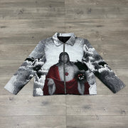 Dark Star Print Long Sleeve Zipped Jacket