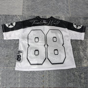 Super Casual Street Rugby Mesh Panel Jersey