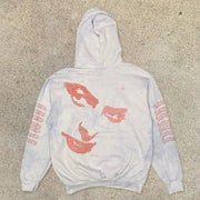 Personalized tie-dye printed men's college style hoodie