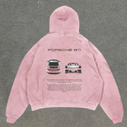 Casual statement printed monogram hoodie
