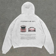 Casual statement printed monogram hoodie