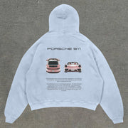 Casual statement printed monogram hoodie