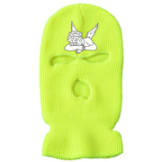 Embroidered angel three-hole winter ski warm knitted hat