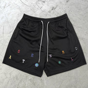 Trendy Printed Casual Street Mesh Shorts