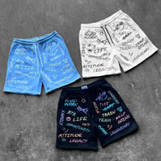Trendy Preppy Letter Print Shorts