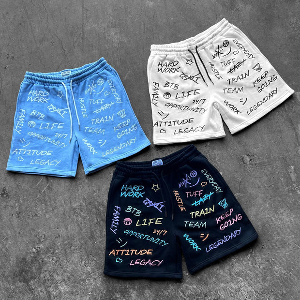 Trendy Preppy Letter Print Shorts