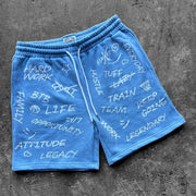 Trendy Preppy Letter Print Shorts