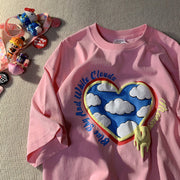 Personalized street bubble print T-shirt