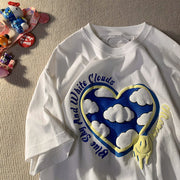 Personalized street bubble print T-shirt