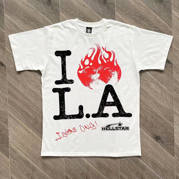 casual letter print preppy T-shirt