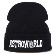 Fashion Trend Men's and Women's Woolen Astroworld Letter Embroidered Knit Hat