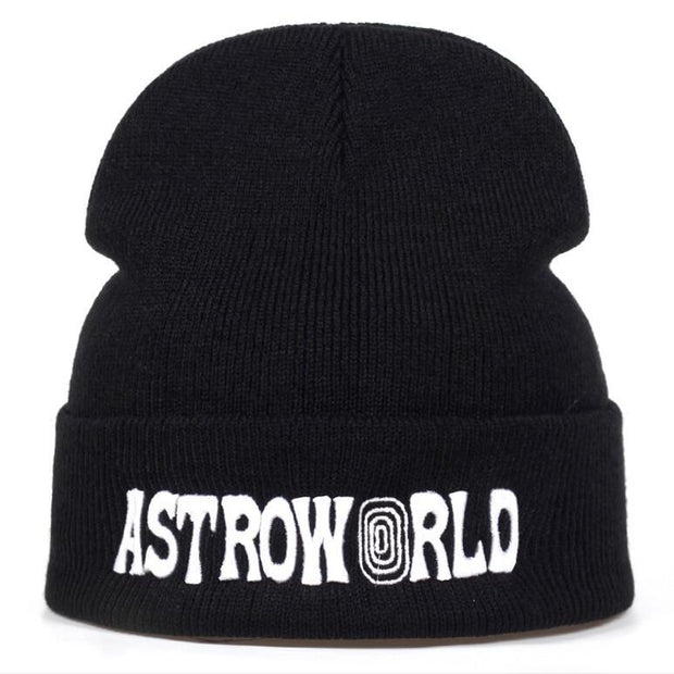 Fashion Trend Men's and Women's Woolen Astroworld Letter Embroidered Knit Hat