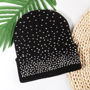 Trendy retro dotted knitted beanie