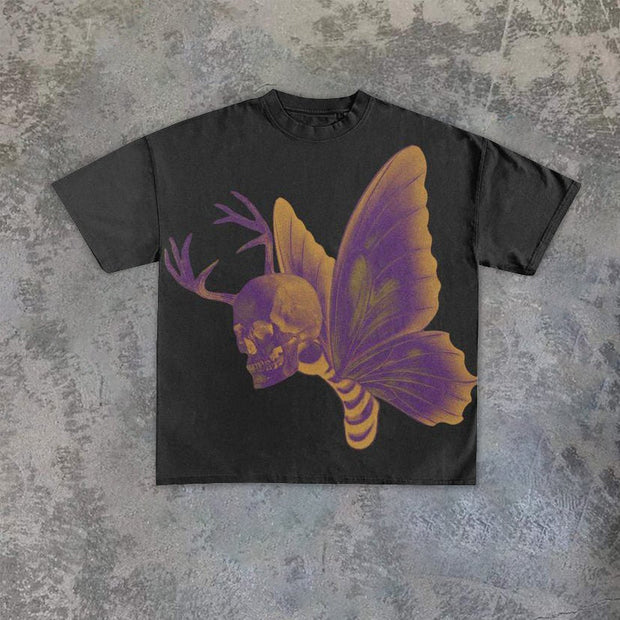 Fashion street style personality short sleeve T-Shirt men