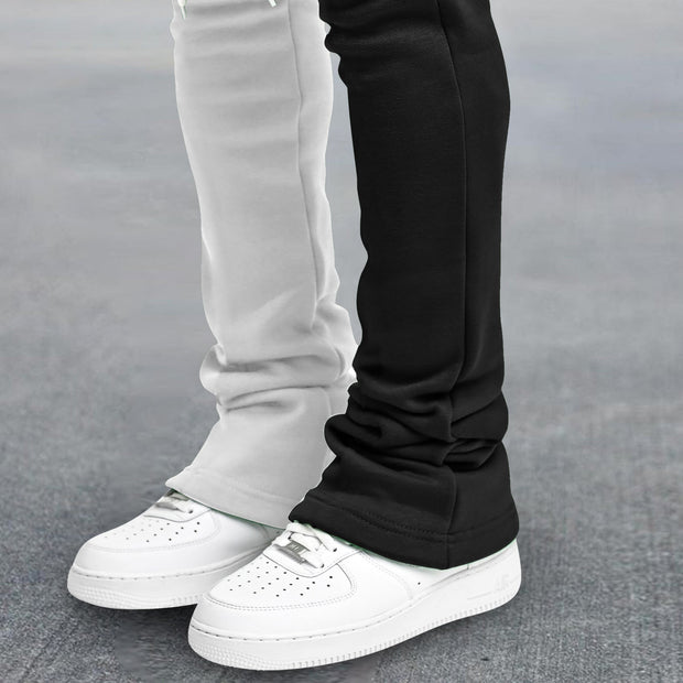 Funny color contrast print fashion street trousers