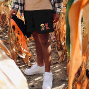 Cartoon Print Vintage Mesh Street Shorts