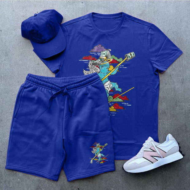 Personality Fashion Cartoon Short Sleeve Suit