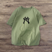 Fashion personality printed retro short-sleeved T-shirt