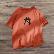 Fashion personality printed retro short-sleeved T-shirt