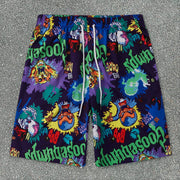 Vintage Beach Graffiti Shirt Shorts Set