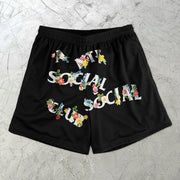 Personality Trendy Street Retro Mesh Shorts