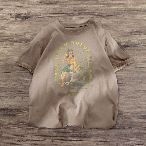 Casual personality printed street style T-shirt