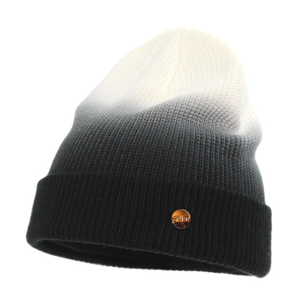 Gradient texture small standard knitted hat warm woolen hat