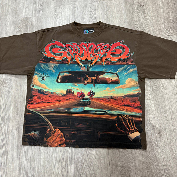 Casual Oversized Printed Short Sleeve T-Shirt