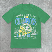 New York fashion print street style T-shirt