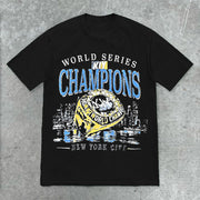 New York fashion print street style T-shirt