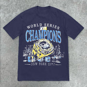 New York fashion print street style T-shirt