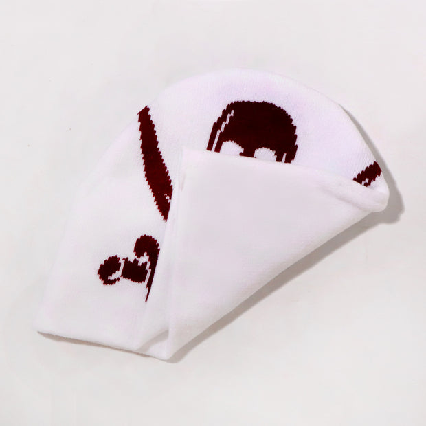 Skull jacquard knitted hat