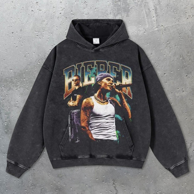 Retro hip-hop trendy casual hoodie
