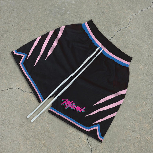 Trendy street style track shorts