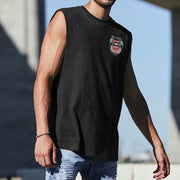 Skull Lips Print Vest